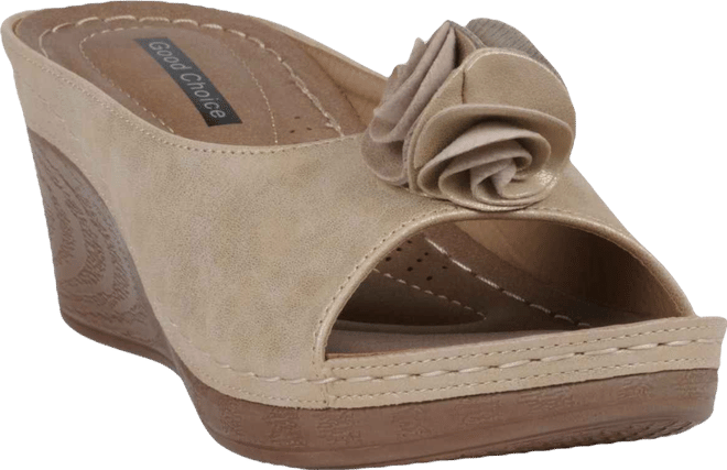 Women's Sydney Rosette Wedge Sandals
