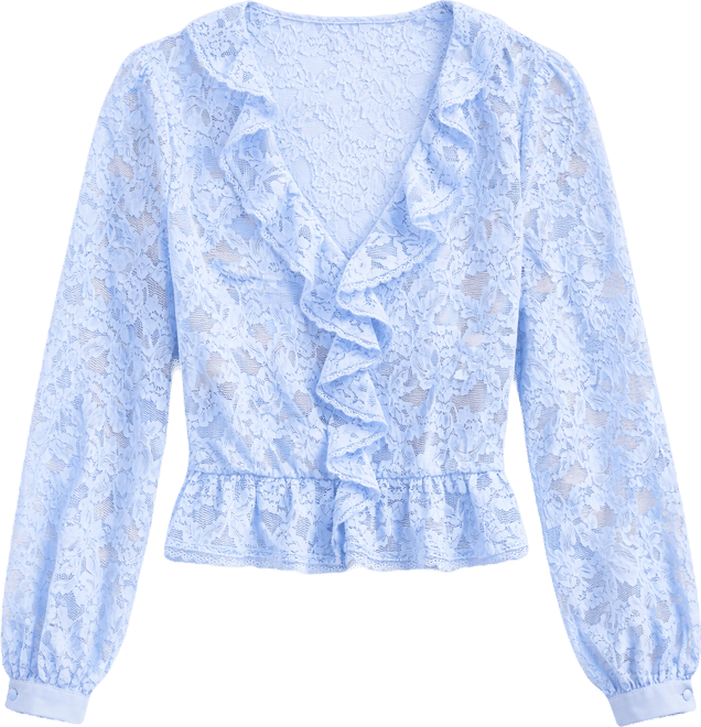 Women's Ruffled Lace Top, Macy's Exclusive