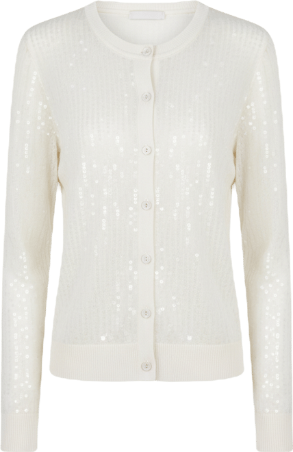 Women's Button-Front Sequin Cardigan