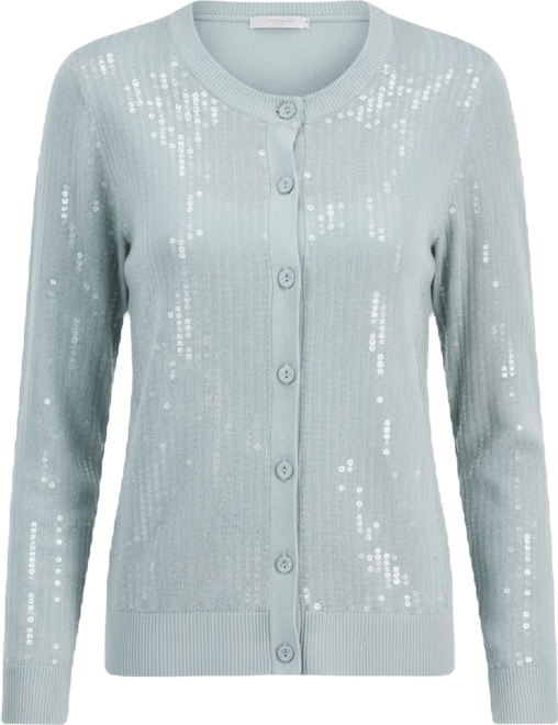 Women's Button-Front Sequin Cardigan