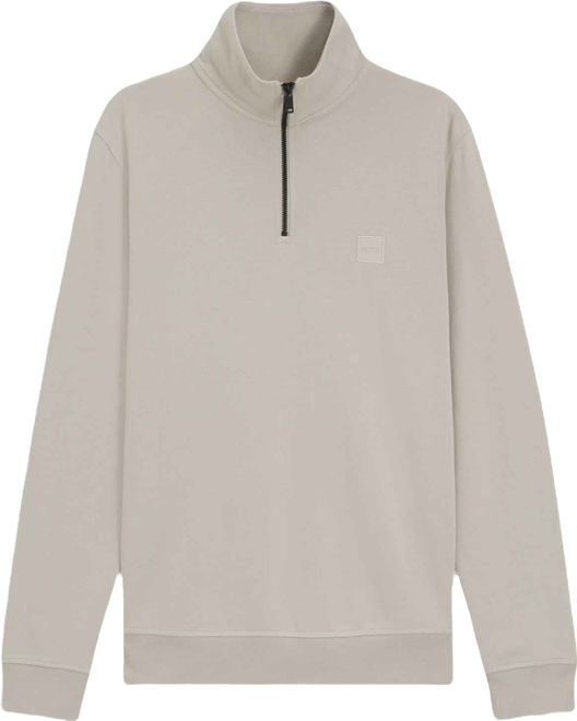 Boss by  Men's Logo Patch Zip-Neck Sweatshirt