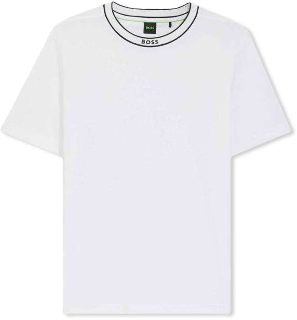 Boss by  Men's Contrast Stripe Cotton T-Shirt