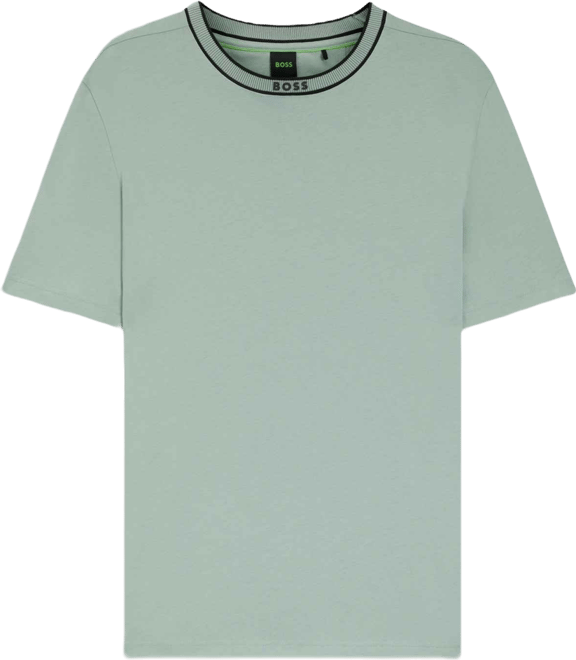 Boss by  Men's Contrast Stripe Cotton T-Shirt