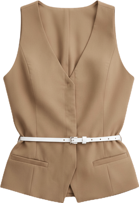 Women's Sleeveless Belted Vest, Macy's Exclusive