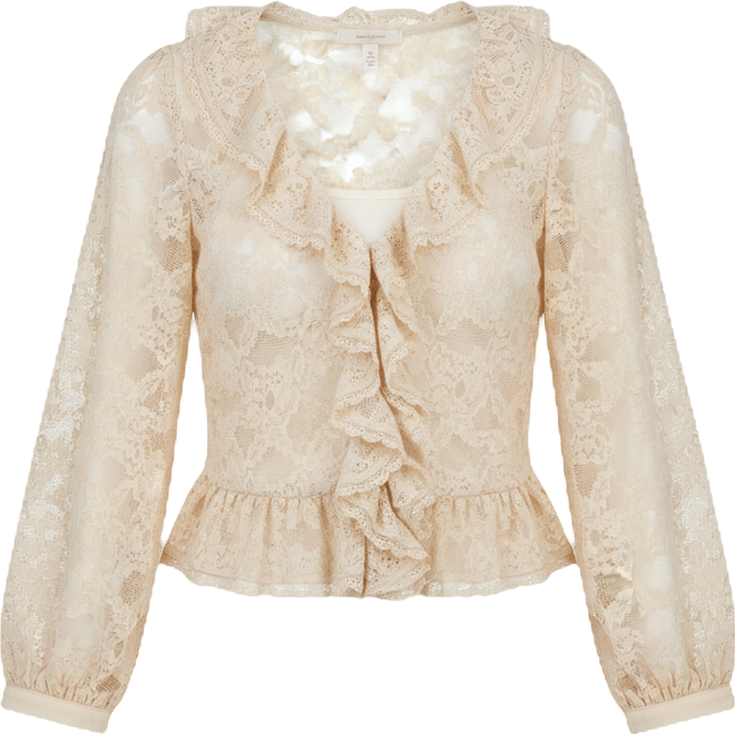 Women's Ruffled Lace Top, Macy's Exclusive