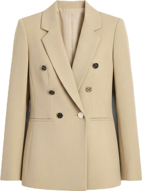 Women's Faux Double-Breasted Open-Front Jacket