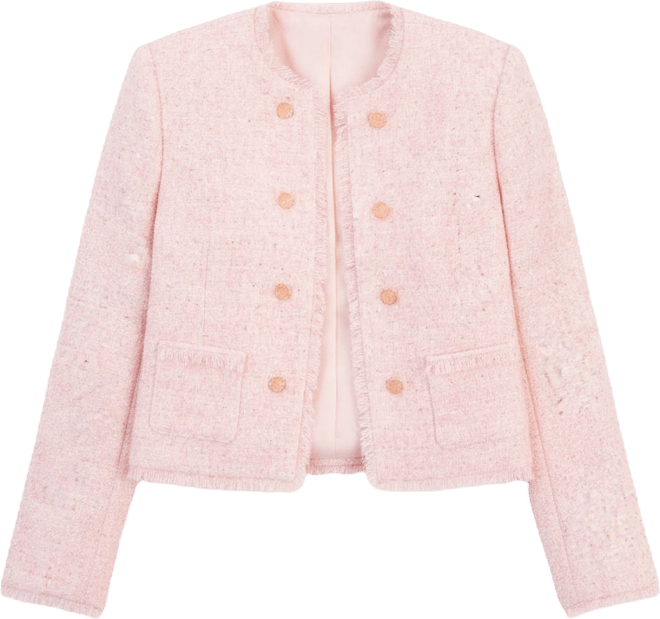 Women's Fringed Boucle Cropped Jacket