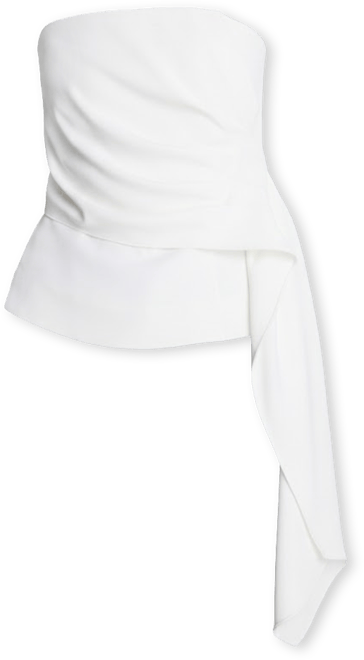 Women's Sleeveless Draped Front Bustier Crop Top