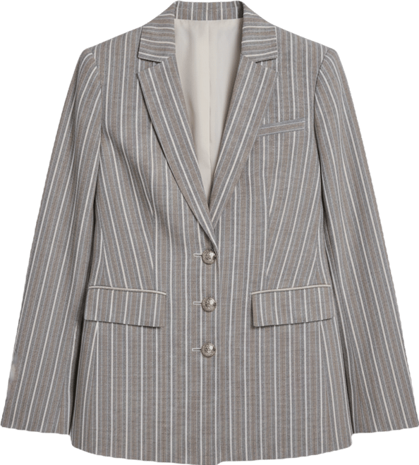 Women's Collared Multi Stripe Jacket