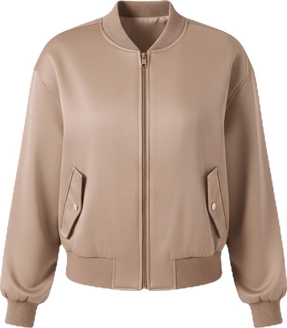 Women's Cathleen Bomber Full-Zip Collared Jacket