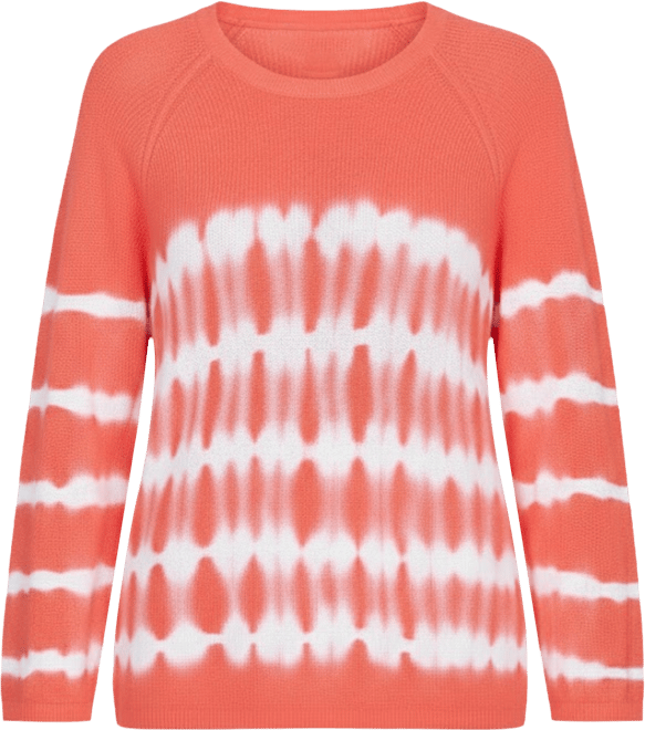 Plus Size Tie Dye Cotton Raglan Sweater