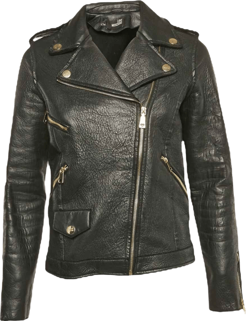 Women's Black Spider Web Print Leather Riders Jacket