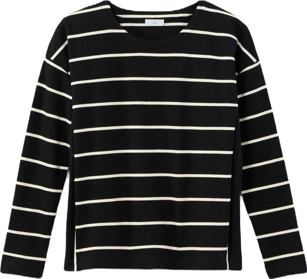 MIXED-STRIPE LONG-SLEEVE TOP | JJill
