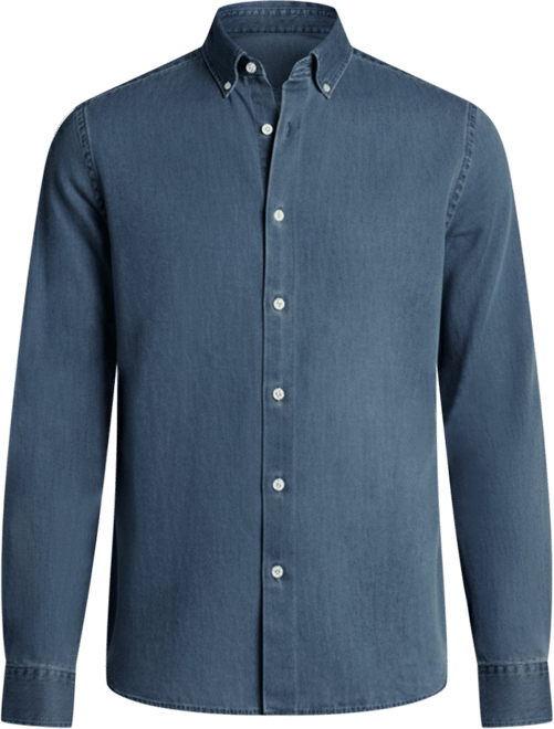 Men's Denim Button-Down Shirt