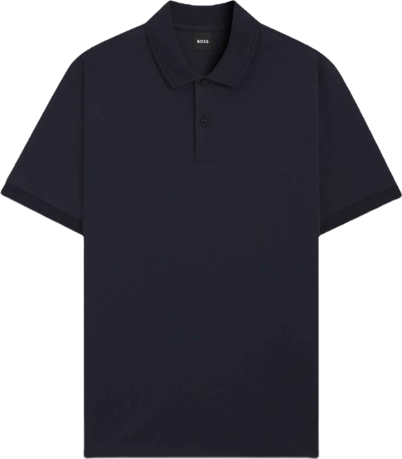 Boss by  Men's Monogram Underplacket Cotton-Blend Polo Shirt