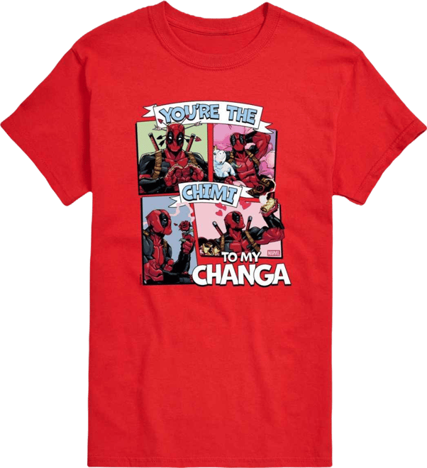 Men's Deadpool Chimichanga Printed Short-Sleeve Graphic T-Shirt