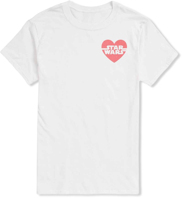 Men's Star Wars Valentines Heart Printed Short-Sleeve Graphic T-Shirt