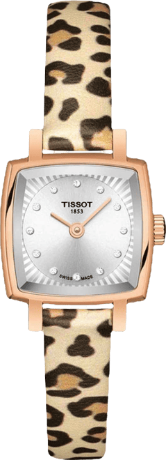 Women's Lovely Diamond 1/20 ct t.w. Pvd Printed Strap Watch 20mm