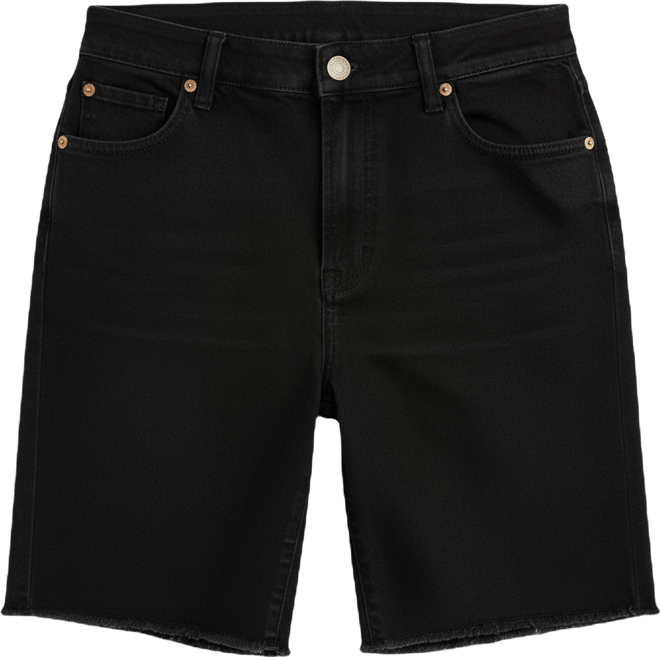 June + Vie Women's June + Vie Raw Hem Curvie Fit Denim Shorts