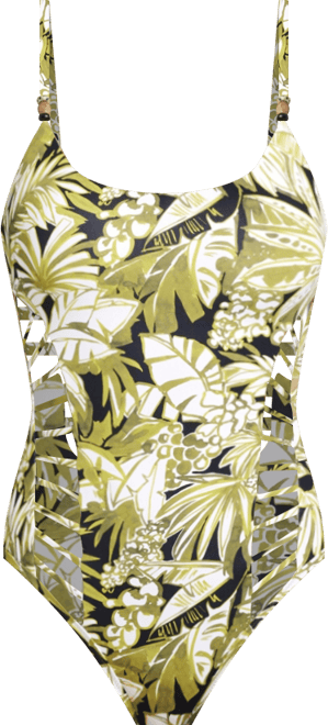 Cross Side Cut Out One-Piece Swimsuit