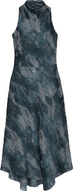 Women's Sleeveless High Neck Midi Dress