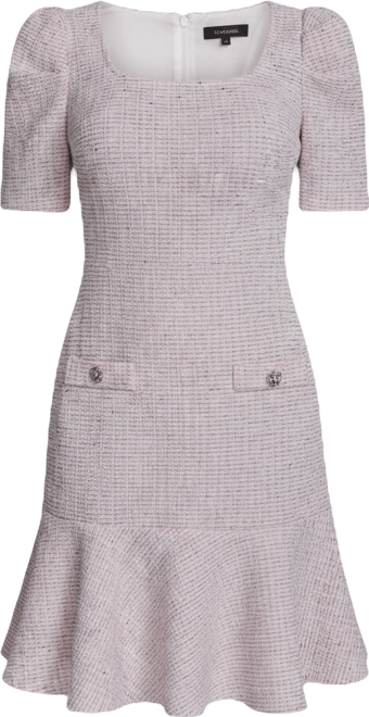 Women's Flounce Hem Square Neck Dress