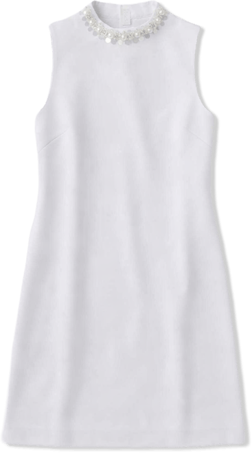 Women's A-Line Embellished Mock Neck Dress