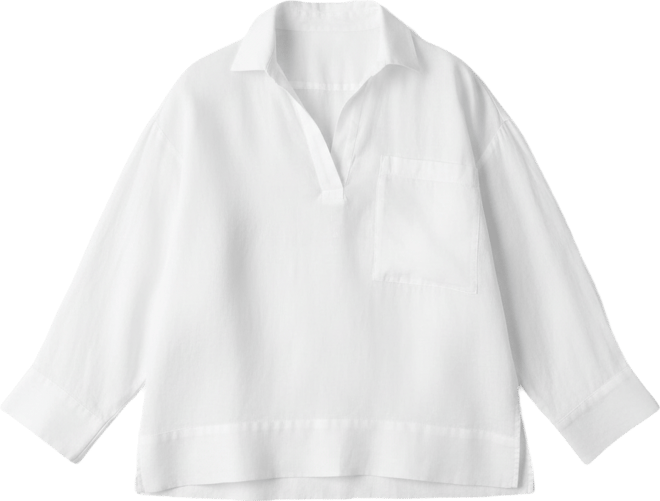 Women's Classic Collar Pop-Over Top