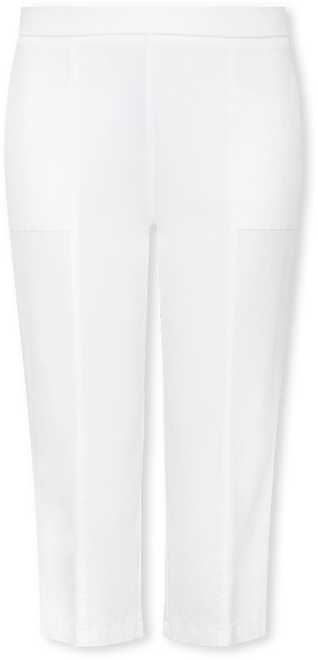 Plus Size The Royal Treatment Relaxed Flat Front Patch Pocket Capri Pants