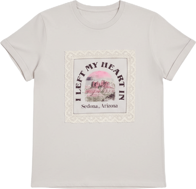 Women's Crochet-Trim Cotton T-Shirt, Macy's Exclusive