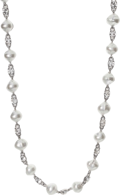 Crystal & Imitation Pearl 16" Collar Necklace