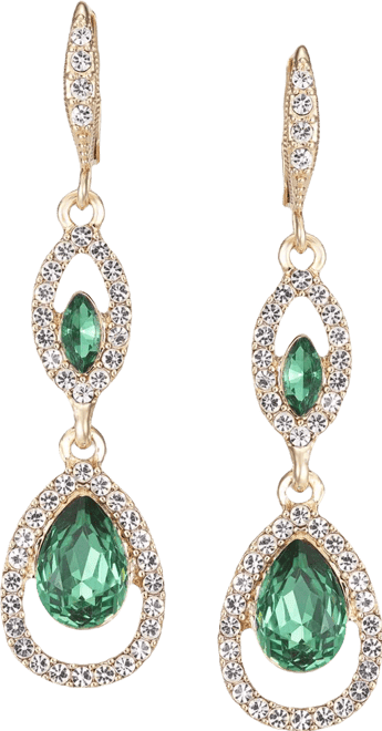 Multi-Stone Double Drop Earrings