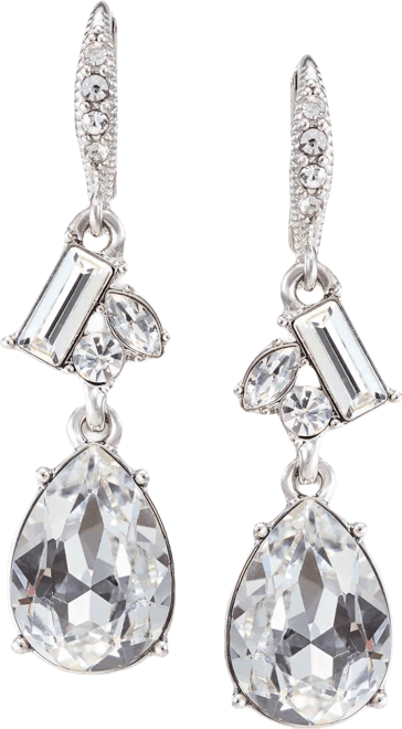 Crystal Cluster Drop Earrings