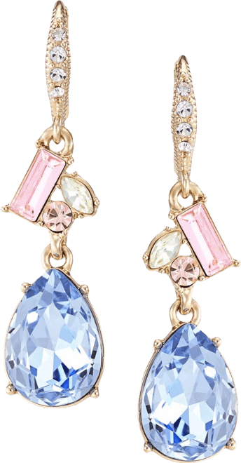 Crystal Cluster Drop Earrings
