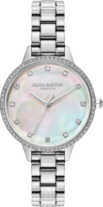 Women's Captivate Silver Tone Stainless Steel Bracelet Watch, 34mm