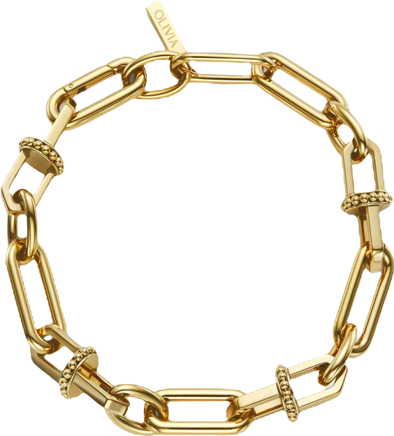 Women's Anchor Link Gold Tone Stainless Steel Bracelet