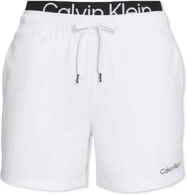 Men's Logo Elastic Waist Modern Euro 5" Volley Swim Trunks