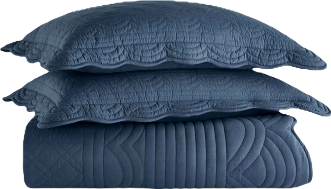 Bailey Scallop 3-Pc. Quilt Set, Full/Queen, Macy's Exclusive