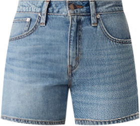Women's Cotton Cinch-Waist Denim Shorts