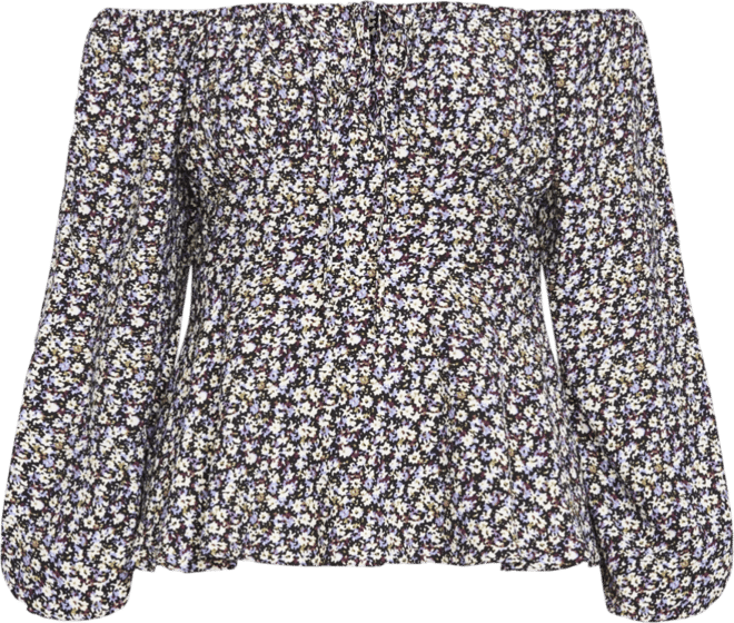 Plus Size Gigi Long Sleeve Daisy Print Top