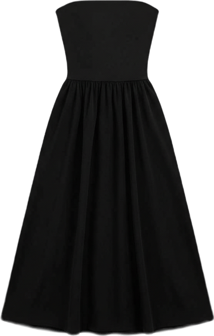 Women's Polly Black Midi Beach Dress