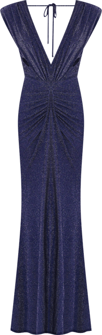 Women's Terri Sparkle Plunging Backless Maxi Dress