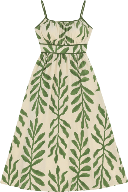 Women's Soft Sunshine Tropical Midi Beach Dress