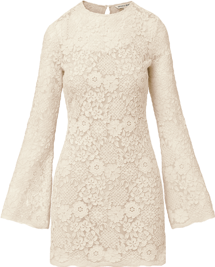Teresia Lace Mini Dress in Dove | Veronica Beard