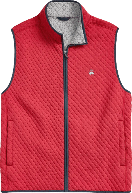 Cotton-Blend Diamond-Quilted Full-Zip Vest