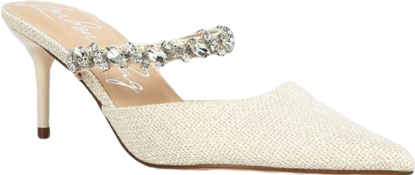 Greta Diamante Embellished Kitten Heel Mules