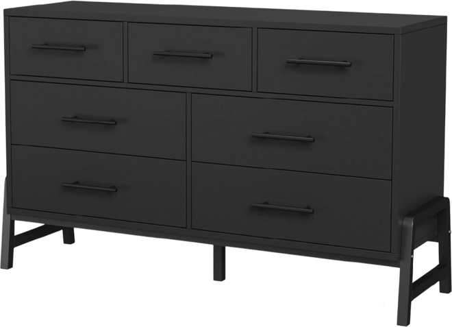 7 Dresser for Bedroom, Freestanding 52 in Wide Drawer Dresser with Storage, Wooden Closet Storage Chest for Living Room