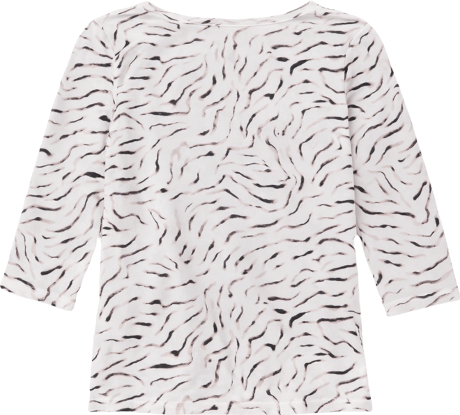 Plus Size Printed Cotton 3/4-Sleeve Top, Macy's Exclusive