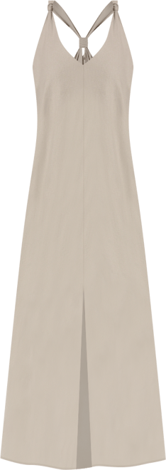 Women's Knotted Strap V-Neck A-Line Dress