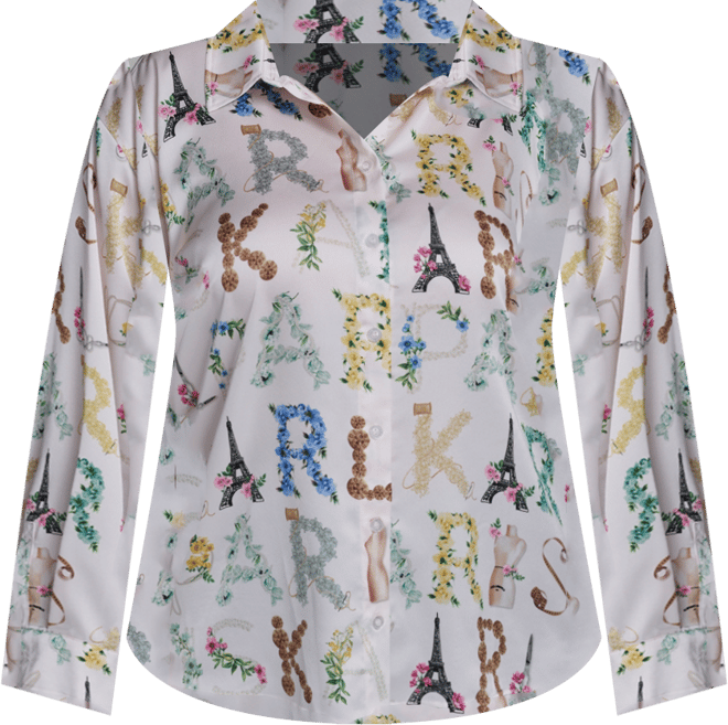 Plus Size Allover Printed Shirt